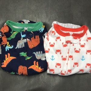 New Without Tags Carter’s cotton footie pjs